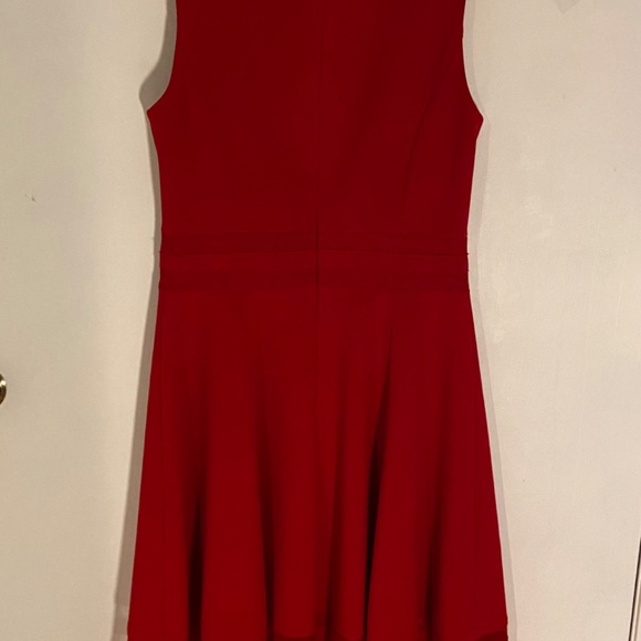 Red Calvin Klein Short Pleated Dress - Picture 3 of 3